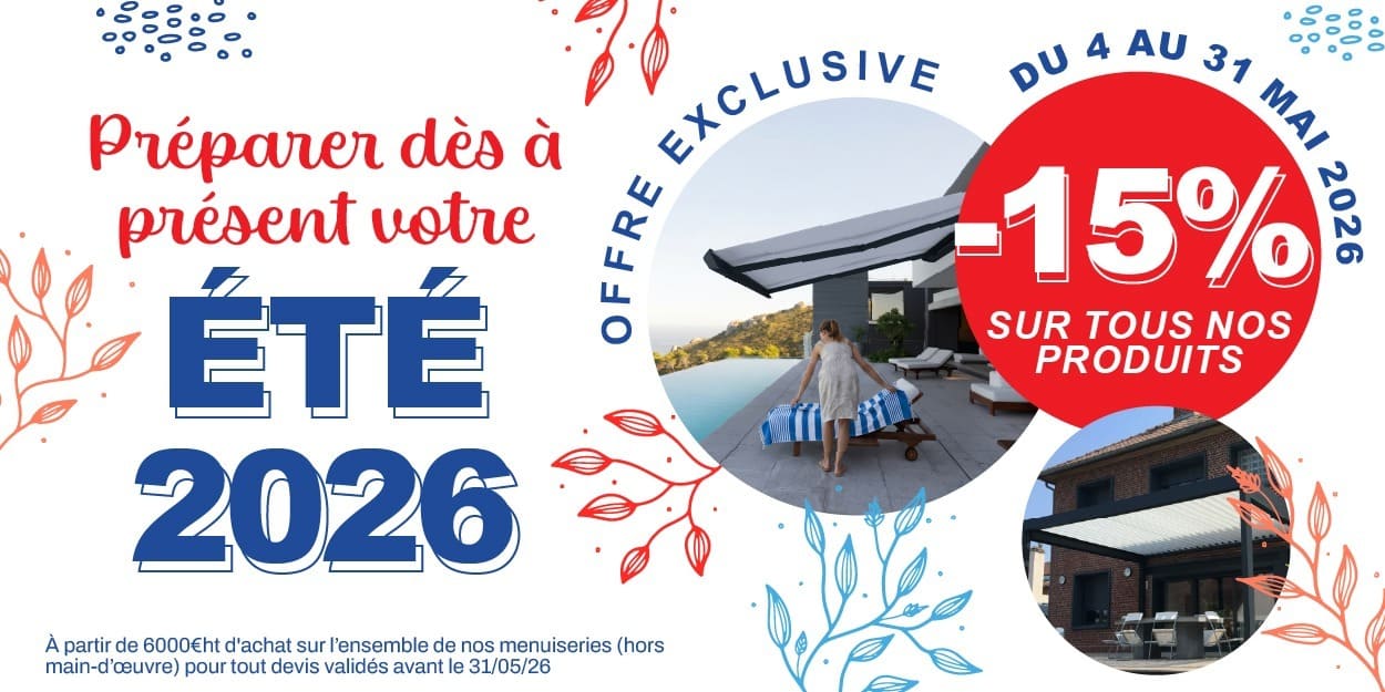 Mai 2026 -15% sur tous nos produits de menuiserie